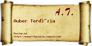 Auber Terézia névjegykártya